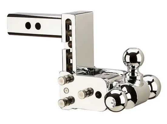Ts10040c ,B&W Trailer Hitches,Trailer Hitch Ball Mount 7" Drop, 7-1/2" Rise, 2" Shank, 2" And 2-5/16" Balls - Polished Chrome Finish 1