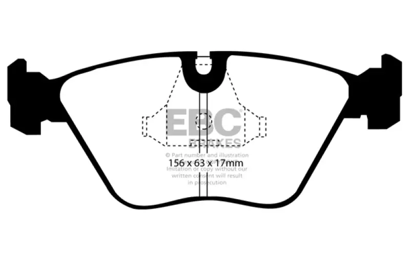 Ebc Yellowstuff Performance Brake Pads For 1989–1991 Audi 200 2.2 Turbo (Ate Calipers, Front) 1