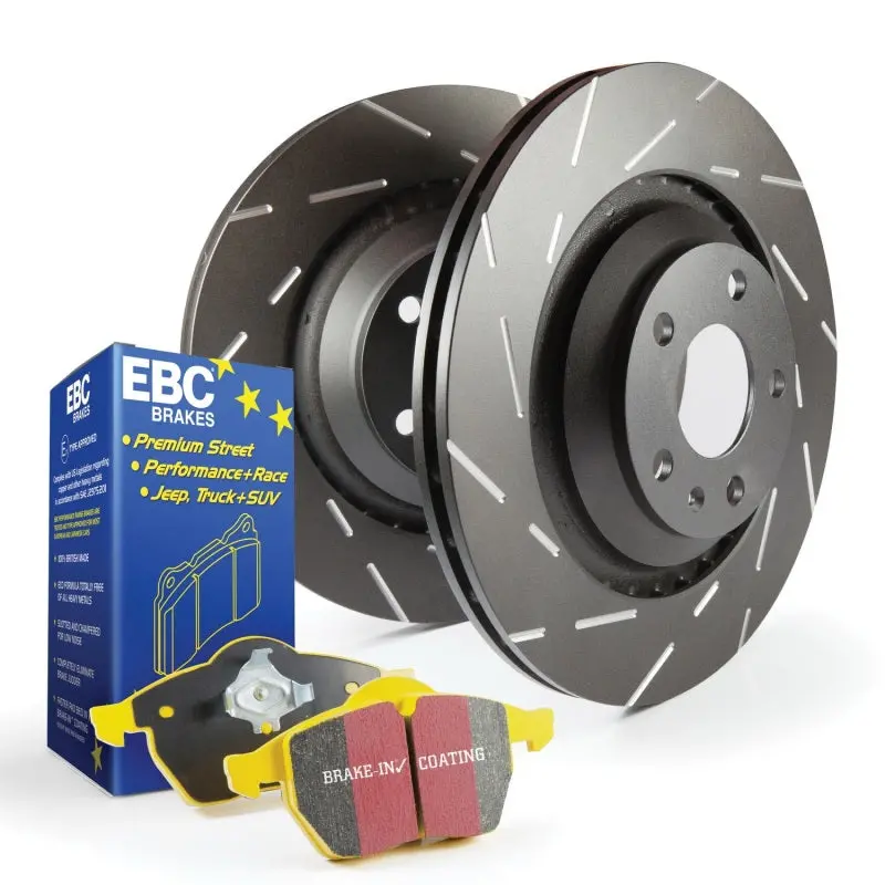 Ebc S9 Brake Kit: Yellowstuff Track-Optimized Pads + Usr Drilled & Slotted Rotors 1