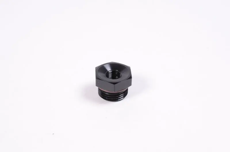 Radium Engineering 8An Orb To 1/8" Npt Female Adapter Fitting – Black Anodized 1