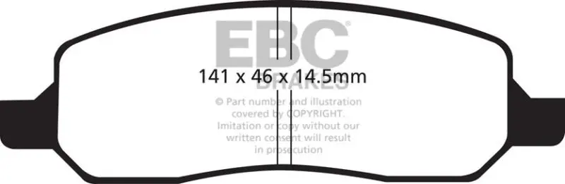 Ebc 06-09 Buick Lucerne 3.8 Ultimax2 Rear Brake Pads 1