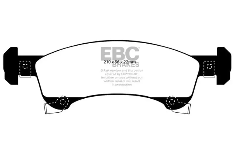 Ebc Greenstuff Front Brake Pads For 2002–2006 Ford Expedition 4.6L 2Wd 1
