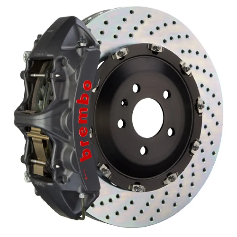 Brembo 08-09 G8 Front Gts Bbk 6 Piston Cast 365X34 2Pc Rotor Drilled-Black Ha 1