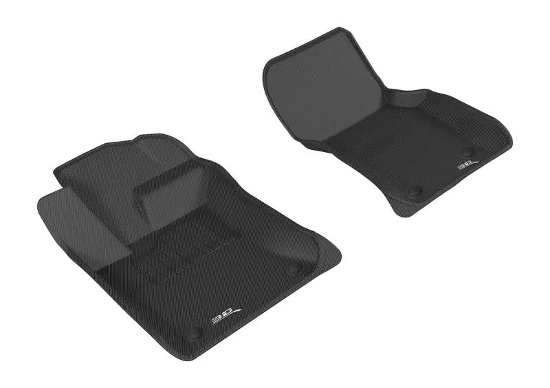 3D Maxpider Kagu Custom Fit Floor Mats For 2017–2020 Jaguar Xe – First Row, Black 1