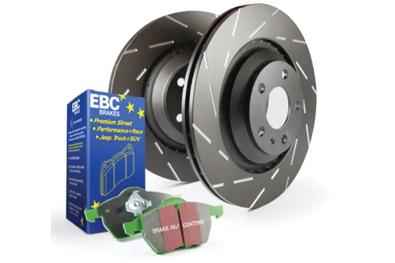Ebc S2 Brake Kit: Greenstuff Performance Pads + Usr Drilled & Slotted Rotors 1