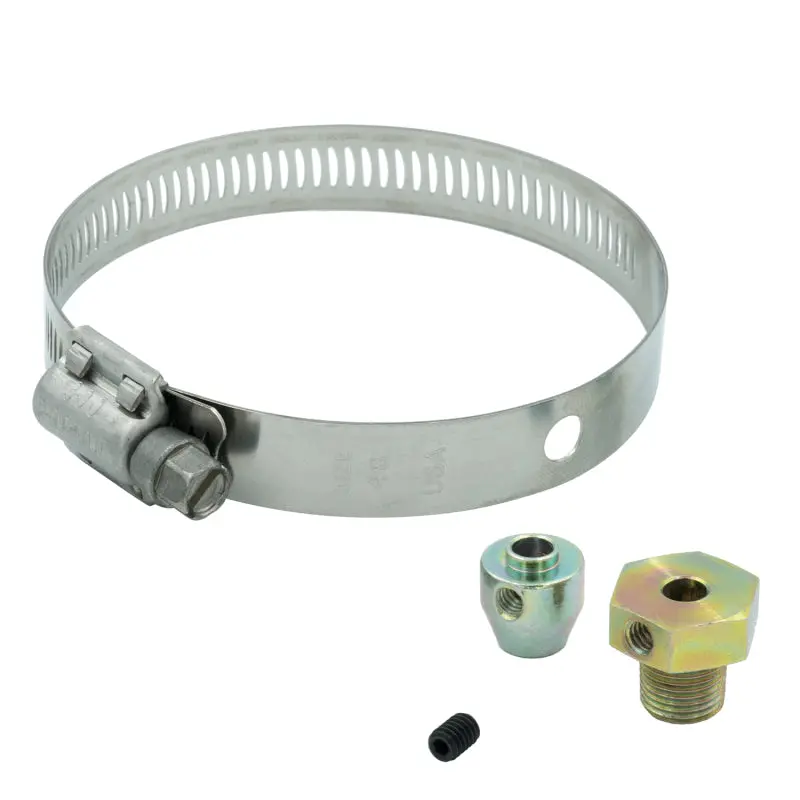 Autometer Thermocouple Fitting Kit – 1/8" Npt Male With Set Screw And Adjustable Band Clamp 1