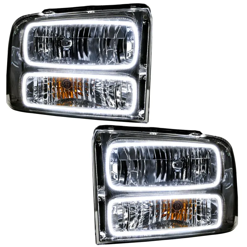 Oracle Chrome Smd Headlight Assembly With White Leds For 2005–2007 Ford F-250/F-350 1