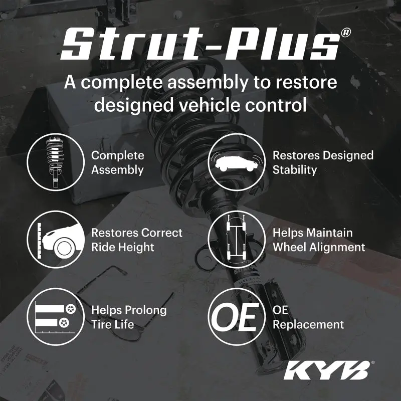 Kyb Strut-Plus Front Right Replacement Assembly For 2015–2020 Toyota Sienna Fwd 1