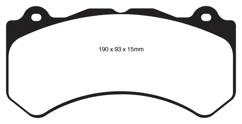 Ebc Redstuff High-Performance Front Brake Pads For 2016+ Cadillac Ats-V 3.6L Twin Turbo 1