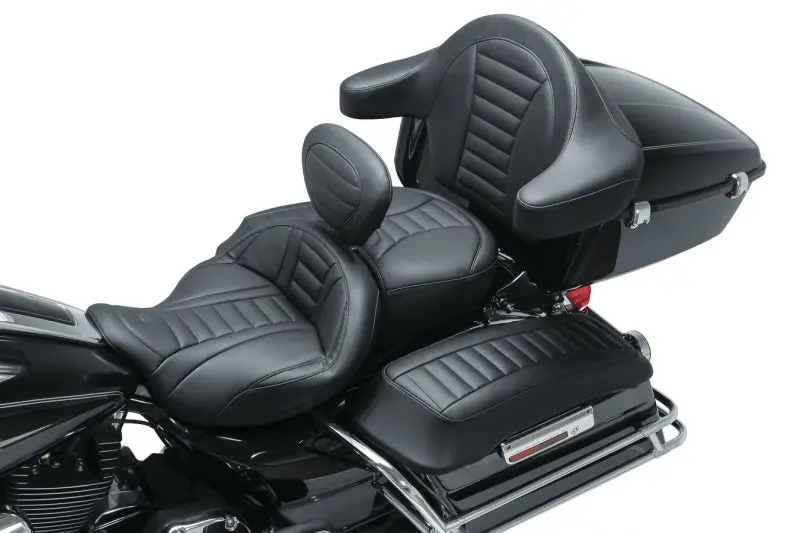 Mustang Deluxe Driver Backrest For 2008–2021 Harley-Davidson Electra Glide, Road Glide, Road King, And Street Glide Models – Black 1