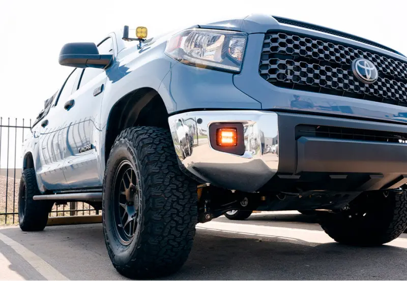 Cali Raised Led Fog Light Pod Kit For 2014–2021 Toyota Tundra – Includes 3×2" 18W Amber Pods & Mounting Brackets 1