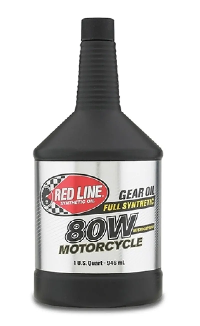 Red Line 80W Motorcycle Gear Oil With Shockproof Additive – Quart Bottle 1