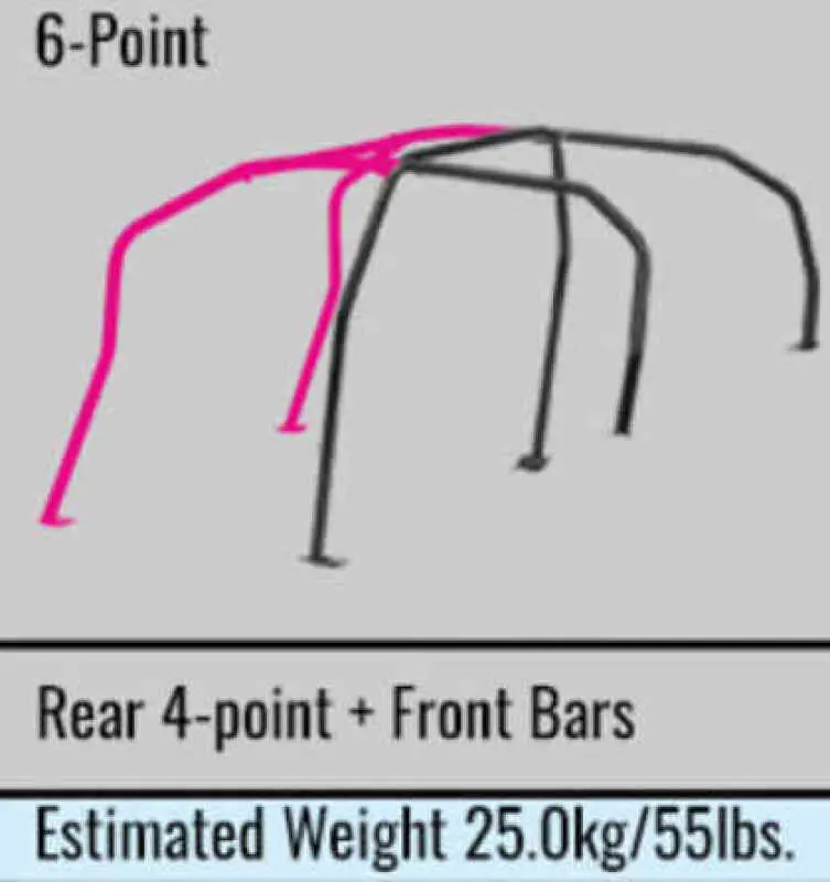 Cusco Se3P 2 Passenger 6P Dash Escape Safety 21 Roll Cage (S/O / No Cancel) 1