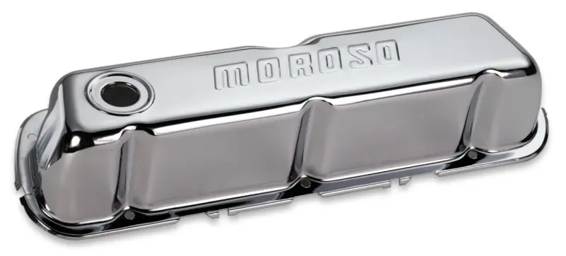Moroso Stamped Steel Chrome Valve Covers For Ford 302/351W Engines – Unbaffled Pair 1