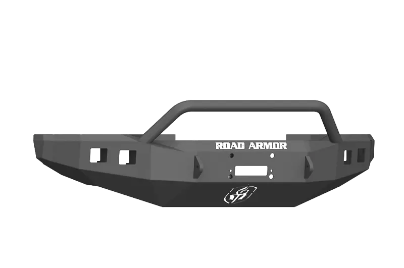 Road Armor Stealth Wide-Fender Winch Bumper With Pre-Runner Guard – Textured Black, Fits 2017–2020 Ford F-250 1