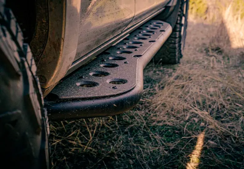 Cali Raised Steel Rock Sliders For 2005–2023 Toyota Tacoma Access Cab – Step Edition, No Kick-Out Design 1