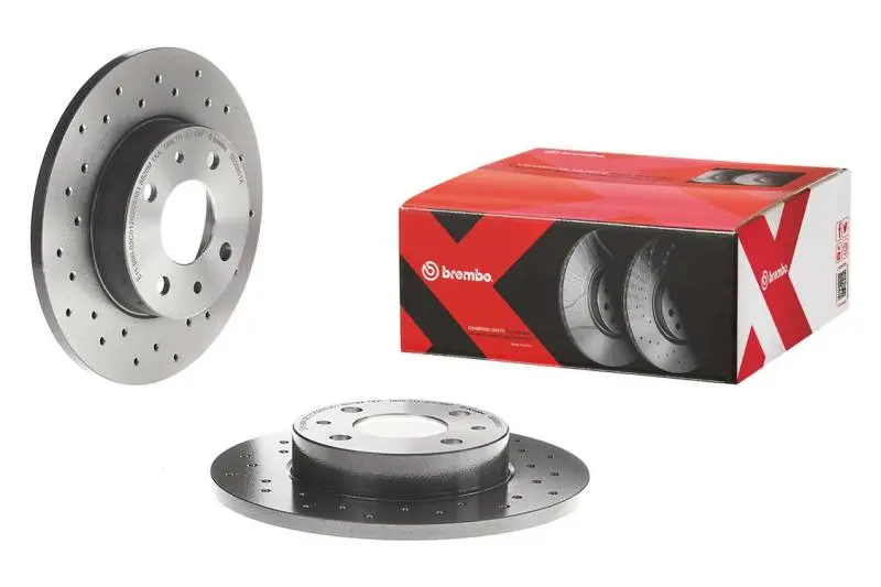 Brembo 92-94 Audi 100/96-05 A4/99-01 Vw Passat Front Premium Xtra Cross Drilled Uv Coated Rotor 1