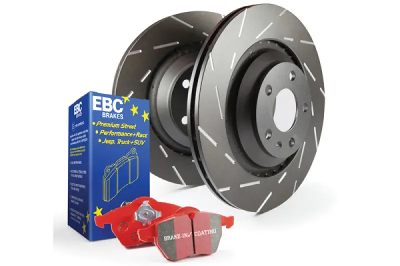 Ebc S4 Premium Brake Kit – Redstuff Pads Paired With Usr Drilled & Slotted Rotors 1