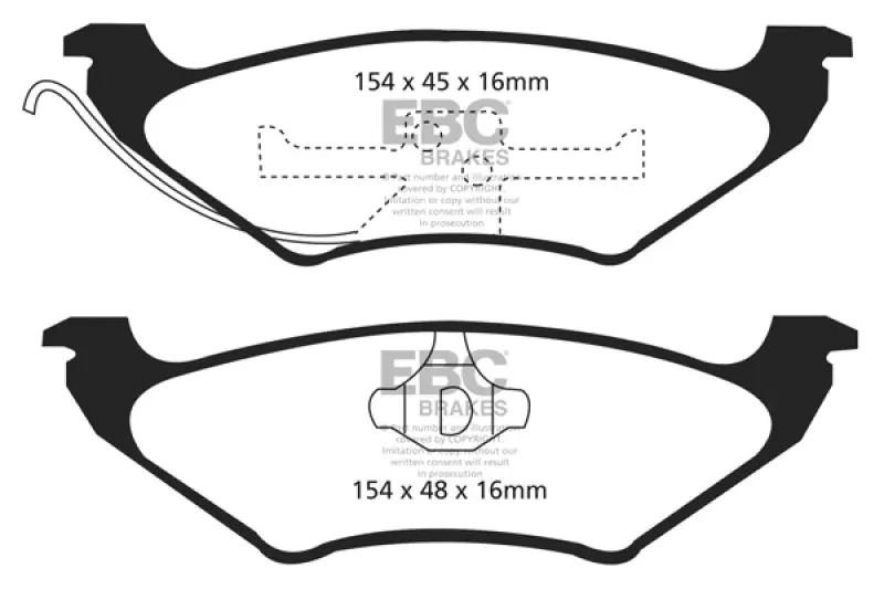 Ebc Ultimax2 Rear Brake Pads – High-Friction Ceramic Compound For 1990–1994 Lincoln Town Car 4.6L 1