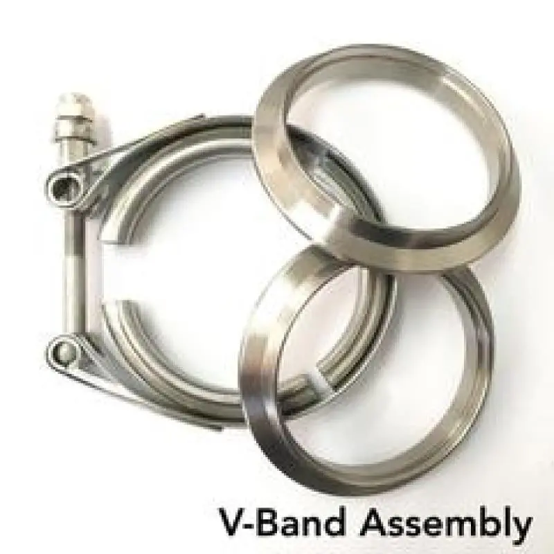 Ticon Titanium V-Band Clamp Assembly – 2-Inch Diameter With Dual Flanges And One Clamp 1