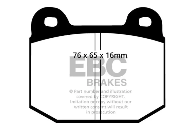 Ebc Greenstuff Front Brake Pads For 1987–1992 Alfa Romeo 75 1.6L 1
