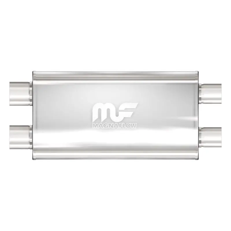 Magnaflow Stainless Steel Muffler – 22" X 5" X 11", Dual 2.5" Inlet/Outlet 1