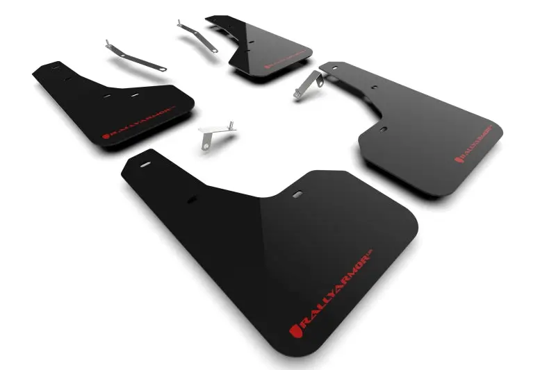 Rally Armor Ur Mud Flaps — Black With Red Logo, Designed For 2022 Subaru Forester (Including Wilderness) 1