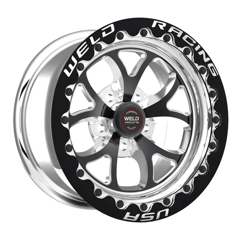 Weld S76 15X10.33 / 5X120Mm Bp / 7.5In. Bs Black Wheel (Medium Pad) - Black Single Beadlock Mt 1