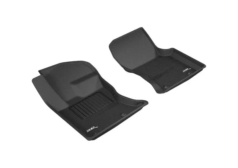 3D Maxpider Kagu First-Row Floor Mat – Black, Custom Fit For 2017–2020 Jaguar F-Pace & Land Rover Range Rover Velar 1