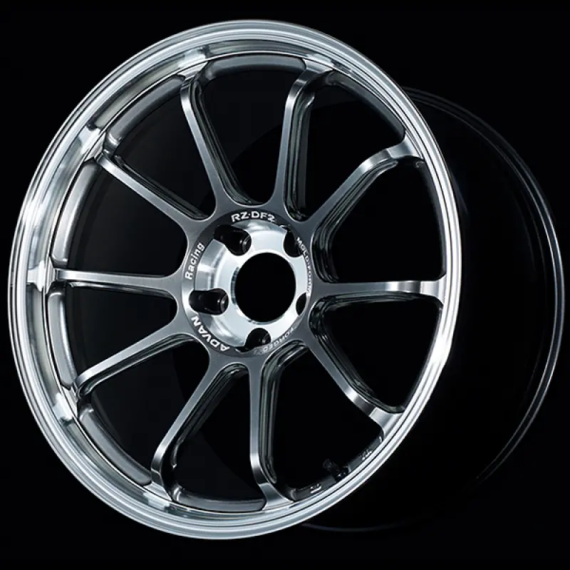 Advan Rz-Df2 19X10.5 Inch Alloy Wheel – +15 Offset, 5X114.3 Bolt Pattern, 73Mm Hub Bore, Diamond-Cut Face With Hyper Platinum Black Finish 1