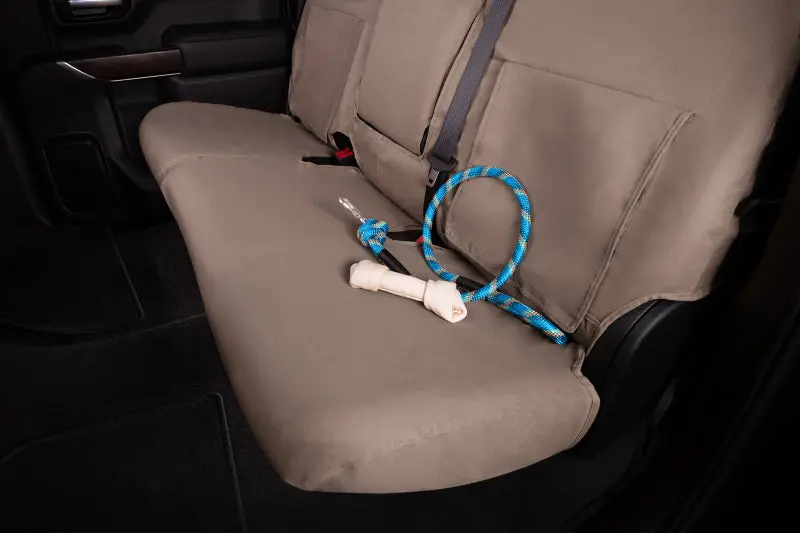 Covercraft Seatsaver Polycotton Custom Front Row Seat Covers – 2019–2024 Chevrolet Silverado, Taupe 2