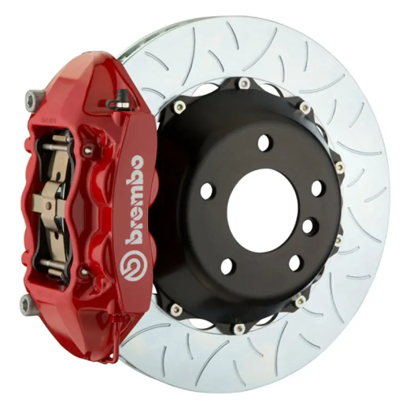 Brembo Gt Big Brake Kit For 2003–2008 Mercedes-Benz Sl55 Amg (Excluding Black Series) – Rear, 4-Piston Calipers, 380X28Mm Slotted Two-Piece Rotors 1