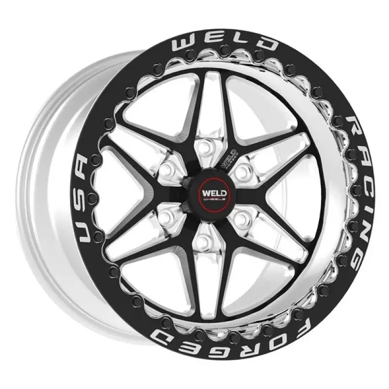 Weld S81 Black Beadlock Wheel – 17X11", 5X115 Bolt Pattern, 6.2" Backspace, High-Pad Mt Finish 1