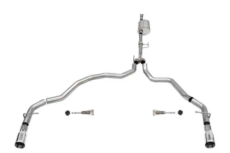 Corsa Sport Cat-Back Exhaust For 2021–2022 Ford F-150 Supercab (6.5-Foot Bed) – 3.5L V6, Dual Rear Exit, Polished Tips 1
