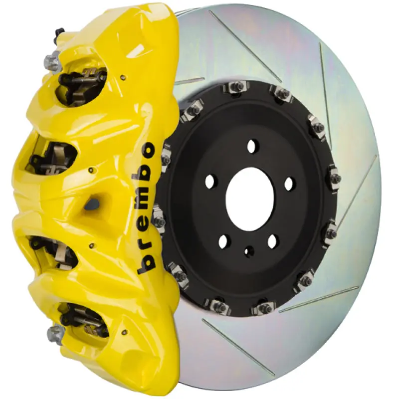 Brembo Gt Big Brake Kit For 2019+ Mercedes-Benz G-Class (Non-Amg): Front 8-Piston Calipers, 412X38Mm Two-Piece Slotted Rotors, Yellow Finish 1