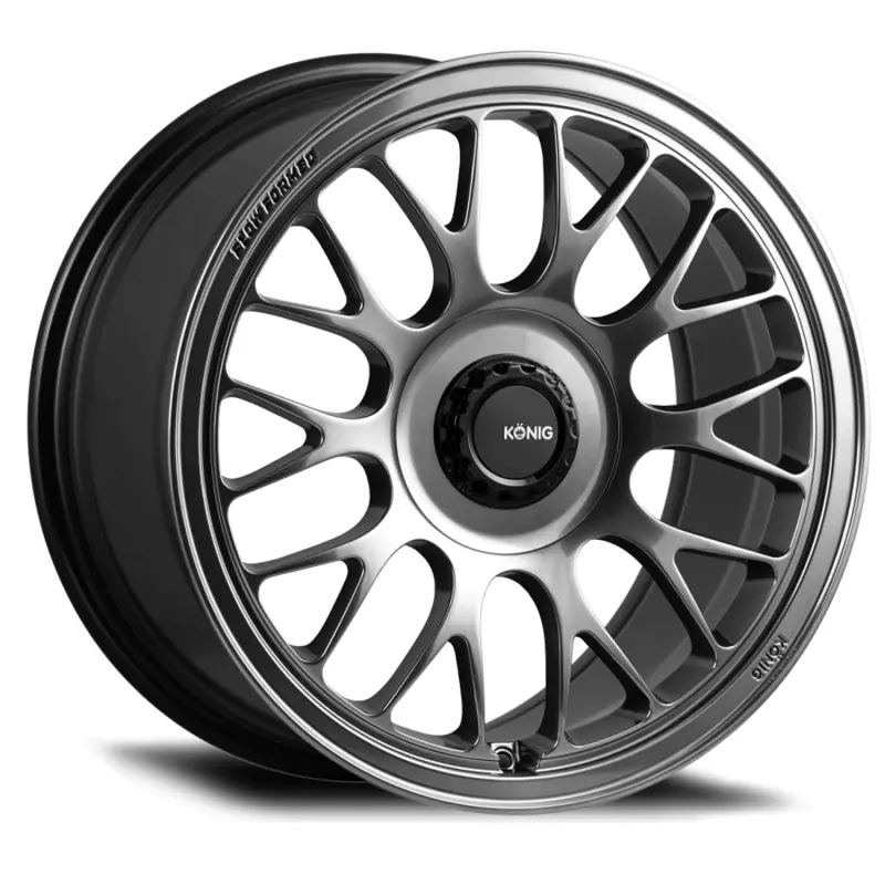 Konig Mrk1 17X8 Gloss Black Hyper Carbon Wheel – 5X112 Bolt Pattern, Et42 Offset, Includes Gear Cap & Logo Plate 1
