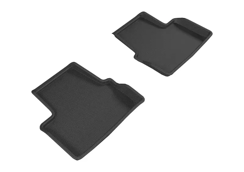 3D Maxpider Custom Fit Rear Row Floor Mats For 2016–2019 Chevrolet Volt – Kagu Pattern, Black 1