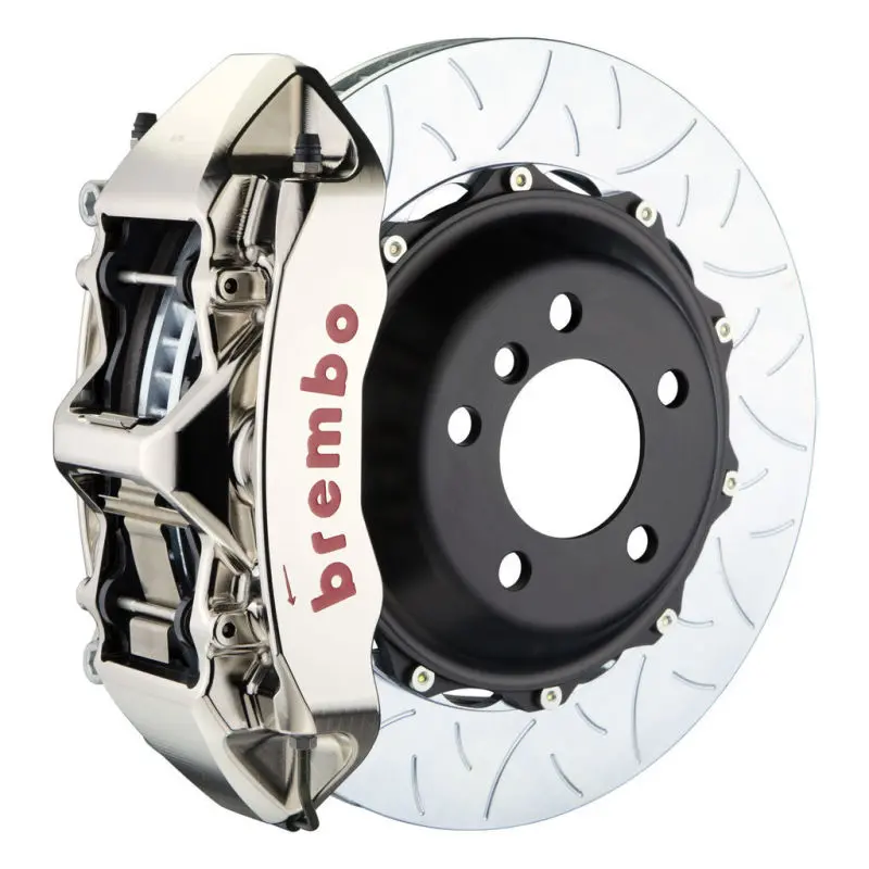 Brembo Gtr Big Brake Kit For 2008–2013 Bmw 128I & 135I – Front, 6-Piston Calipers, 355×32Mm Two-Piece Slotted Rotors (Nickel-Plated) 1