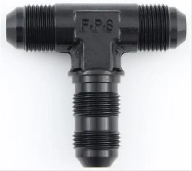 Fragola -8An Stainless Steel Bulkhead Tee Fitting – Black Anodized 1