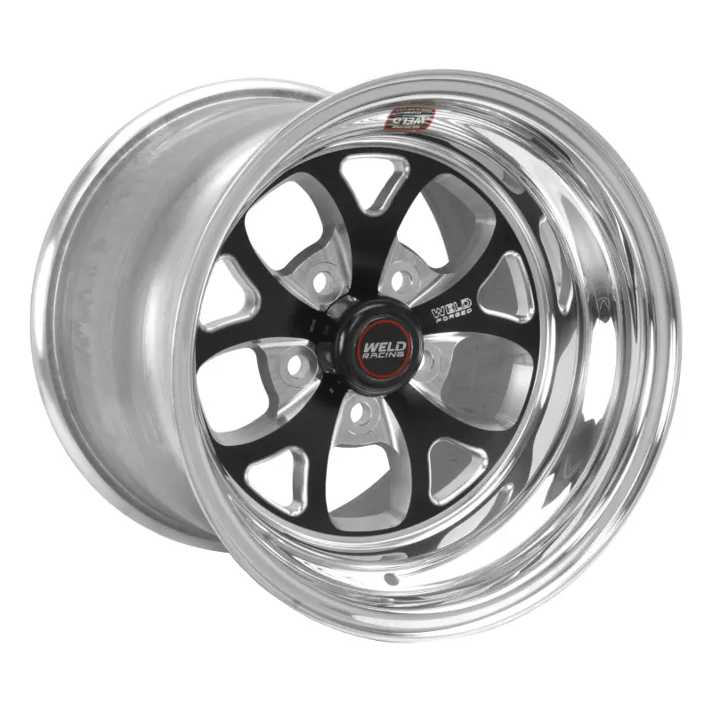 Weld S76 15X8 Inch Black Machined Wheel – 5X4.5 Bolt Pattern, 6.5 Inch Backspace (Low Pad, Non-Beadlock) 1