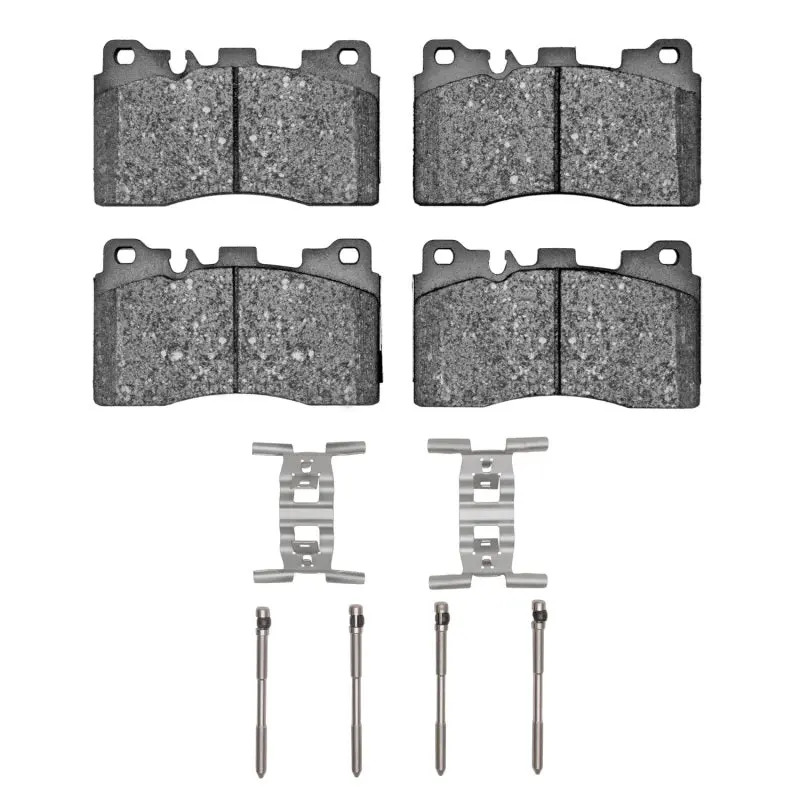 R1 Semi-Metallic Rear Brake Pad & Hardware Kit — 2010–2016 Mercedes-Benz Sls Amg 1