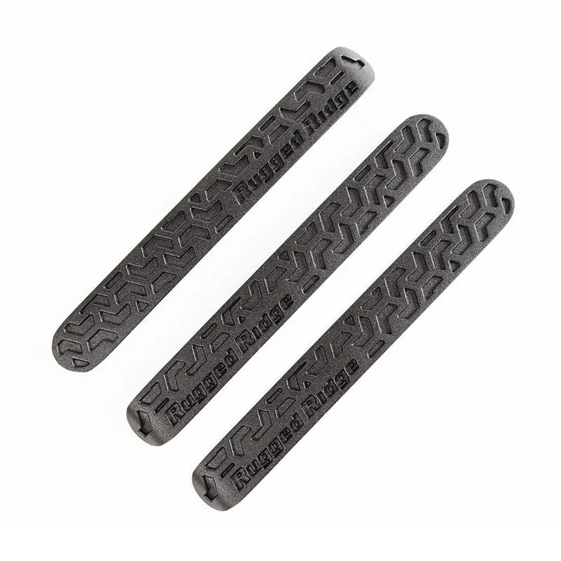 Rugged Ridge Elite Door Handle Inserts – Black Tread Texture, Fits 2-Door 2007–2018 Jeep Wrangler Jk 1