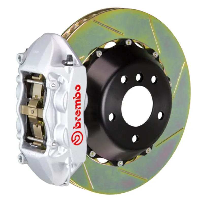Brembo Gt Rear Brake Kit For 2009–2016 Porsche Panamera (S/4S/Turbo) – 380X28Mm Slotted Rotors, 4-Piston Calipers, Silver 1