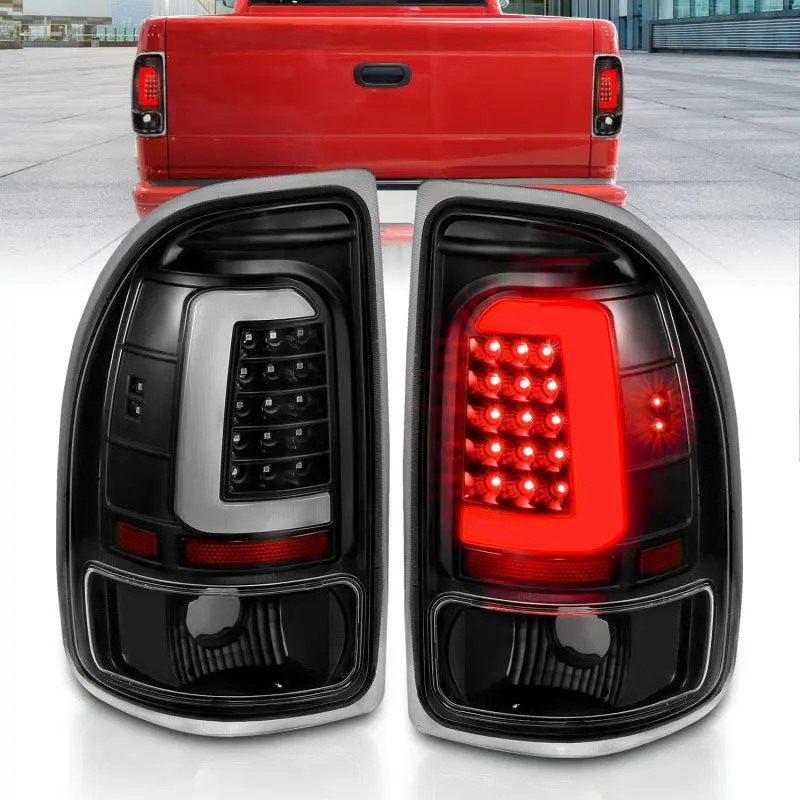 Anzo Led Taillights For 1997–2004 Dodge Dakota – Black Housing With Clear Lenses, Pair 1