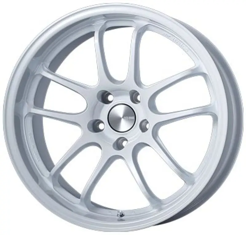 Enkei Pf01Evo 18X9 Inch Pearl White Alloy Wheel – 5X114.3 Bolt Pattern, 25Mm Offset, 75Mm Center Bore 1