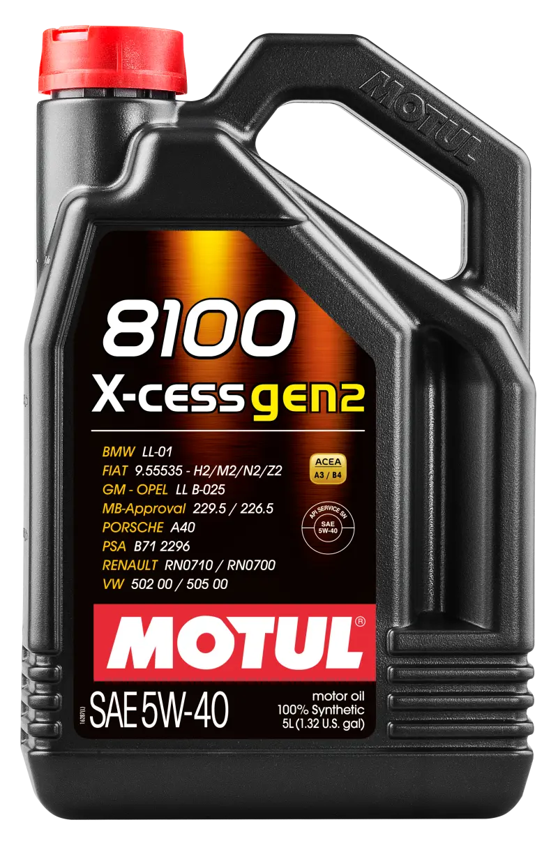 Motul 8100 X-Cess Gen 2 5W-40 Full Synthetic Engine Oil – 5 Liter Container 1
