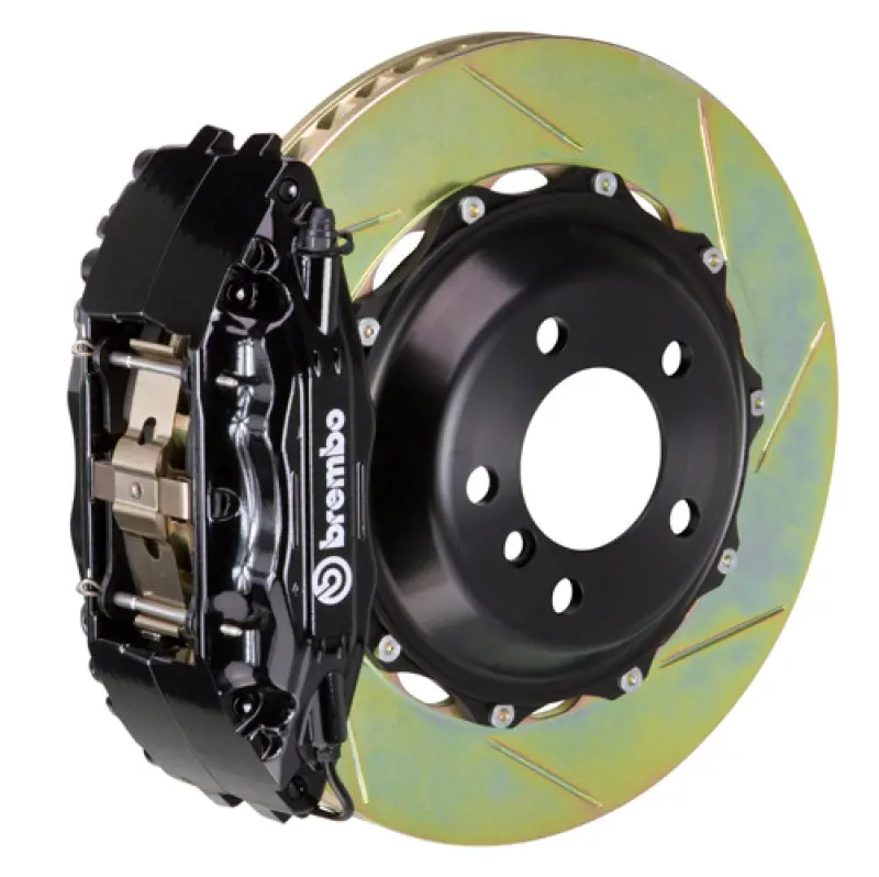Brembo Gt Bbk Front Brake Kit – 4-Piston Cast Calipers, 355X32Mm Two-Piece Slotted Rotors, Type-1 Black Finish – Fits 1995–2001 Bmw 7-Series E38 1